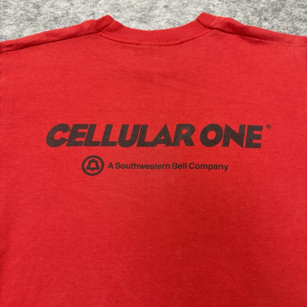 VTG 1991 LPGA Chicago Shoot-Out T-Shirt L Red Cellular One USA - Picture 7 of 10